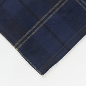 Classic Navy Blue Plaid Christmas Fleece Deken (Hoek)