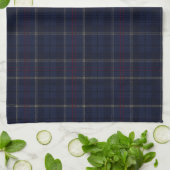 Classic Navy Blue Plaid Christmas Theedoek (Gevouwen)