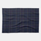 Classic Navy Blue Plaid Christmas Theedoek (Horizontaal)