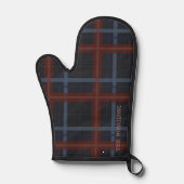 Classic Navy Blue Plaid Pattern Ovenwant (Voorkant)