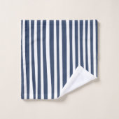 Classic Navy Blue Stripes | Timeless Nautical  Bad Handdoek (Wasdoekje)