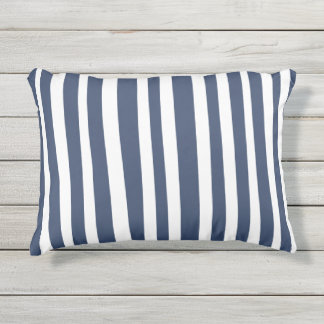 Classic Navy Blue Stripes | Timeless Nautical  Buitenkussen