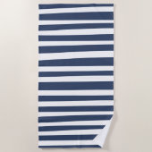 Classic Navy Blue Stripes | Timeless Nautical  Strandlaken (Voorkant)