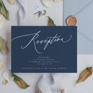 Classic Navy Blue Wedding Reception Kaart