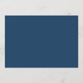 Classic Navy Border Personalized Script Notitiekaartje (Achterkant)