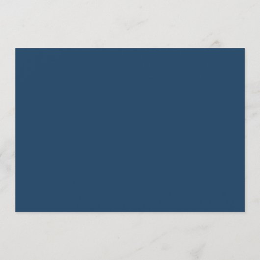 Classic Navy Border Personalized Script Notitiekaartje (Achterkant)