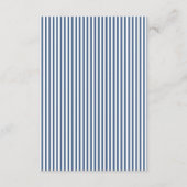 Classic Navy Calligraphy Wedding Details Informatiekaartje (Achterkant)