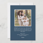 Classic Navy Double Border Frame 2 Photo Feestdagenkaart (Achterkant)