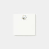 Classic Navy en Gold Floral Wreath  Post-it® Notes (Voorkant)