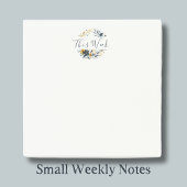 Classic Navy en Gold Floral Wreath  Post-it® Notes