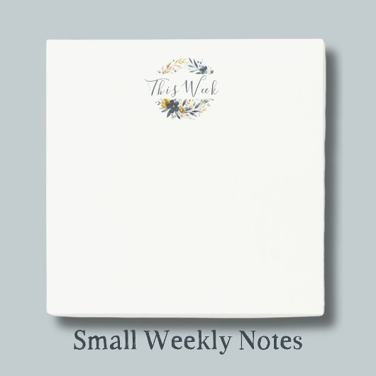 Classic Navy en Gold Floral Wreath  Post-it® Notes