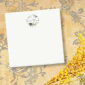 Classic Navy en Gold Floral Wreath  Post-it® Notes