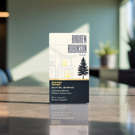 Classic Navy Open House Floor Plan Elegant Detail  Magnetisch Visitekaartje