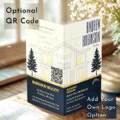 Classic Navy Open House Floor Plan Elegant Detail  Visitekaartje