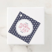 Classic Navy Stars Vierde juli Onafhankelijkheidsd Bedankjes Labels (In situ)