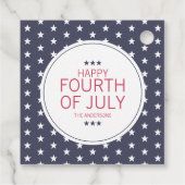Classic Navy Stars Vierde juli Onafhankelijkheidsd Bedankjes Labels (Achterkant)