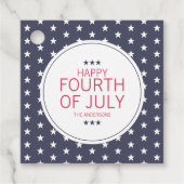 Classic Navy Stars Vierde juli Onafhankelijkheidsd Bedankjes Labels (Voorkant)