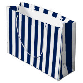 Classic Navy Stripes Custom Groot Cadeauzakje (Achterkant Gekanteld)