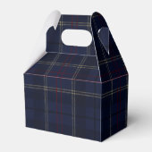Classic Navy Tartan Plaid Holiday Cookie Bedankdoosjes (Achterkant)
