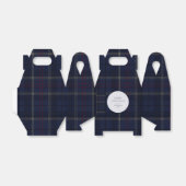 Classic Navy Tartan Plaid Holiday Cookie Bedankdoosjes (Uitgevouwen)