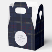 Classic Navy Tartan Plaid Holiday Cookie Bedankdoosjes (Geopend)