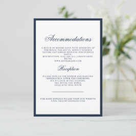 Classic Navy Vintage Wedding Details Informatiekaartje