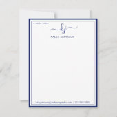 Classic Navy White vanaf het bureau van Note Kaart (Voorkant)
