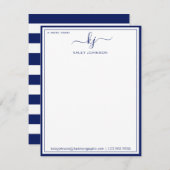 Classic Navy White vanaf het bureau van Note Kaart (Voorkant / Achterkant)
