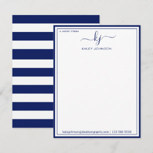 Classic Navy White vanaf het bureau van Note Kaart