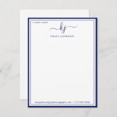Classic Navy White vanaf het bureau van Note Kaart (Voorkant / Achterkant)