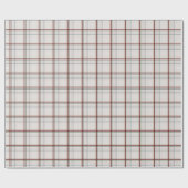 Classic neutral Christmas holiday plaid Cadeaupapier (Vlak)