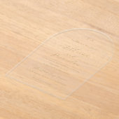 Classic Neutral Monogram Elegant Wedding Acryl Uitnodigingen (Laagn)