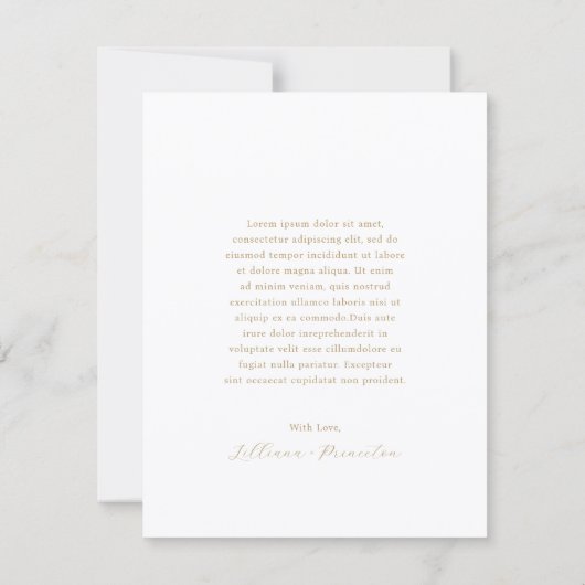 Classic Neutral Monogram Elegant Wedding Bedankkaart (Achterkant)