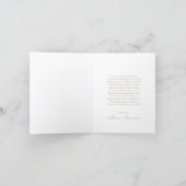 Classic Neutral Monogram Elegant Wedding Bedankkaart (Binnen)