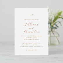 Classic Neutral Monogram Elegant Wedding
