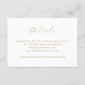 Classic Neutral Monogram Elegant Wedding Informatiekaartje (Voorkant)