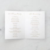 Classic Neutral Monogram Elegant Wedding Programma (Binnen)