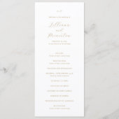 Classic Neutral Monogram Elegant Wedding Programmakaart (Voorkant)