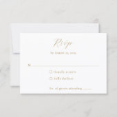 Classic Neutral Monogram Elegant Wedding RSVP Kaartje (Voorkant)