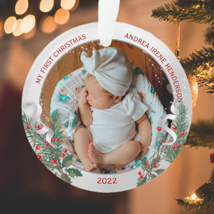 Classic Newborn 1st Plant Silver Lijst Ornament
