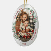 Classic Newborn Big Sister 1 Kerstmis Keramisch Ornament (Links)