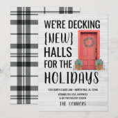 Classic Nieuw Home Adres Vakantie Kerst Kaart (Voorkant / Achterkant)