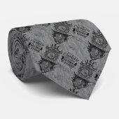 Classic Night Before Christmas Grey Black Stropdas (Opgerold)