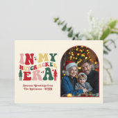 Classic Noel In My Nutcracker Era Christmas Photo Feestdagenkaart (Staand voorkant)