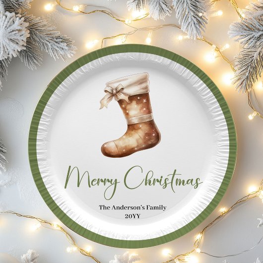 Classic Nordic Christmas Custom Family Tableware Papieren Bordje