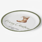 Classic Nordic Christmas Custom Family Tableware Papieren Bordje (Gekanteld)