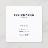 Classic nostalgic Creative Design Old English Font Vierkante Visitekaartje (Voorkant)