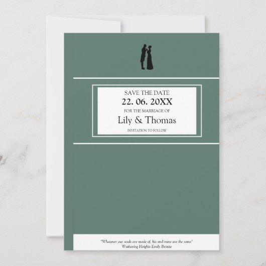 Classic Novel Book cover inspired Save The Date (Voorkant)