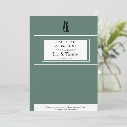Classic Novel Book cover inspired Save The Date (Staand voorkant)