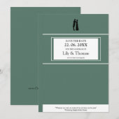 Classic Novel Book cover inspired Save The Date (Voorkant / Achterkant)